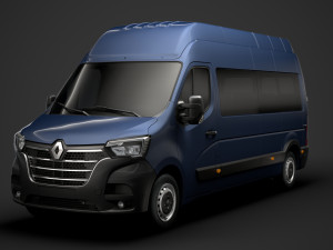 renault master l3h3 minibus 2020 Modelo 3D