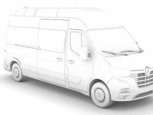 renault master l3h3 minibus 2020 Modelo 3D