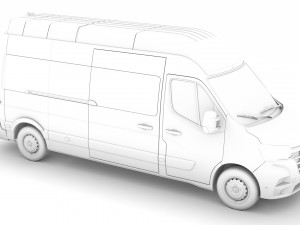 renault master l3h3 minibus 2020 Modelo 3D