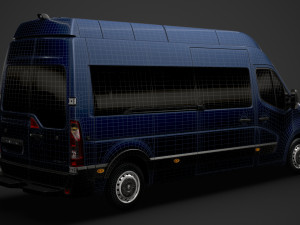 renault master l3h3 minibus 2020 Modelo 3D