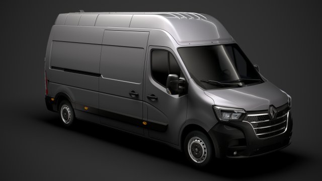 renault master l3h3 van 2020 3D 模型 .c4d .max .obj .3ds .fbx .stl .blend 