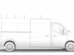 renault master l3h3 van 2020 3D 模型