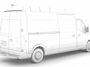 renault master l3h3 van 2020 3D Model