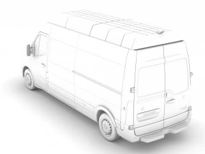 renault master l3h3 van 2020 3D Model