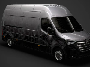 renault master l3h3 van 2020 3D Model