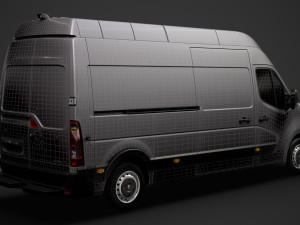 renault master l3h3 van 2020 3D 模型