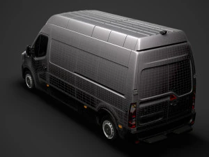 renault master l3h3 van 2020 3D Model