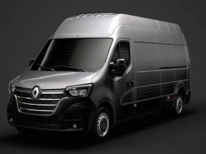 renault master l3h3 van 2020 3D Model