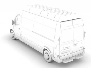 vauxhall movano l3h3 van 2020 3D Model