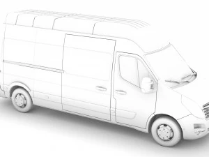 vauxhall movano l3h3 van 2020 3D Model