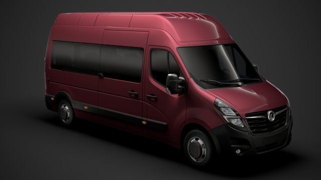 vauxhall movano l3h2 minibus 2020 Modèle 3D .c4d .max .obj .3ds .fbx .stl .blend 
