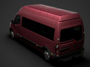 vauxhall movano l3h2 minibus 2020 3D Model