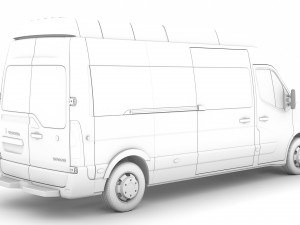 vauxhall movano l3h2 minibus 2020 Modèle 3D