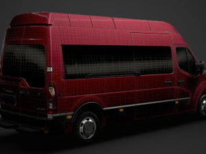 vauxhall movano l3h2 minibus 2020 3D Model