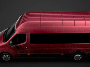 vauxhall movano l3h2 minibus 2020 3D Model