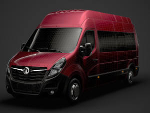 vauxhall movano l3h2 minibus 2020 Modèle 3D