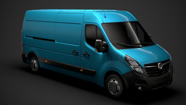 vauxhall movano l3h2 van 2020 Modelo 3D .c4d .max .obj .3ds .fbx .stl .blend 