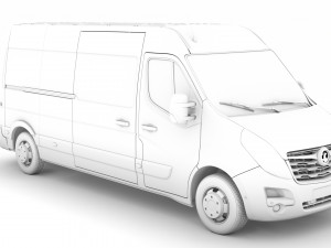 vauxhall movano l3h2 van 2020 Modelo 3D