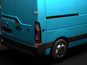 nissan nv 400 l2h1 van 2020 3D Model