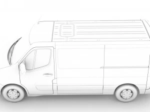 nissan nv 400 l2h1 van 2020 3D Model