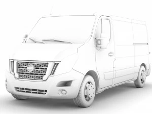 nissan nv 400 l2h1 van 2020 3D Model