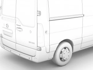 nissan nv 400 l2h1 van 2020 3D Model