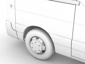 nissan nv 400 l2h1 van 2020 3D Model