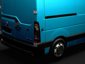 nissan nv 400 l2h1 van 2020 3D Model