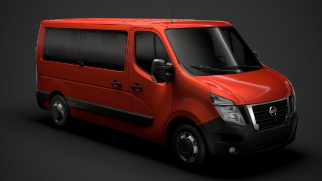 nissan nv 400 l2h1 windowvan 2020 3D Модель .c4d .max .obj .3ds .fbx .stl .blend 