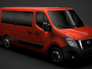 nissan nv 400 l2h1 windowvan 2020 3D Model