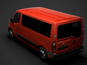 nissan nv 400 l2h1 windowvan 2020 3D Model