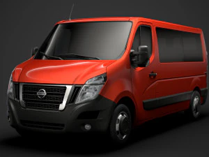nissan nv 400 l2h1 windowvan 2020 3D Model