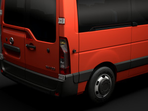 nissan nv 400 l2h1 windowvan 2020 3D Модель