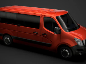 nissan nv 400 l2h1 windowvan 2020 3D Model