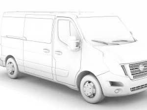 nissan nv 400 l2h1 windowvan 2020 3D Model