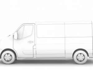 nissan nv 400 l2h1 windowvan 2020 3D Model