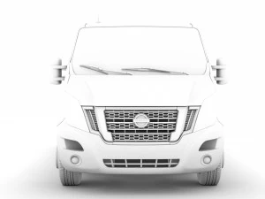 nissan nv 400 l2h1 windowvan 2020 3D Model