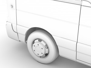 nissan nv 400 l2h1 windowvan 2020 3D Модель