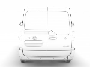 nissan nv 400 l2h1 windowvan 2020 3D Модель