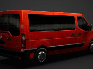 nissan nv 400 l2h1 windowvan 2020 3D Model