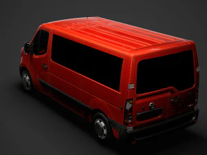 nissan nv 400 l2h1 windowvan 2020 3D Model