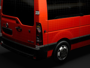 nissan nv 400 l2h1 windowvan 2020 3D Модель