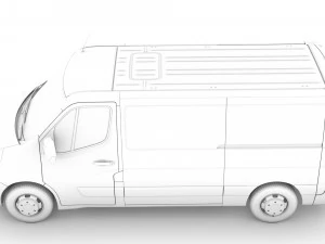 opel movano l2h1 van 2020 3D Model