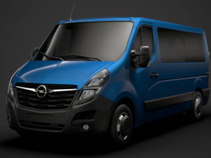 opel movano l2h1 windowvan 2020 Modelo 3D