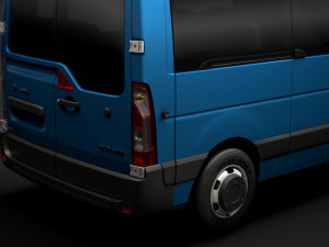 opel movano l2h1 windowvan 2020 3D Модель