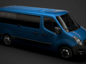 opel movano l2h1 windowvan 2020 Modelo 3D