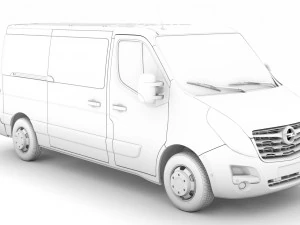 opel movano l2h1 windowvan 2020 Modelo 3D