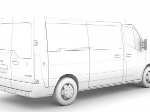 opel movano l2h1 windowvan 2020 Modelo 3D