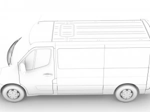 opel movano l2h1 windowvan 2020 Modelo 3D