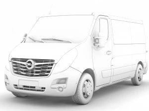 opel movano l2h1 windowvan 2020 Modelo 3D